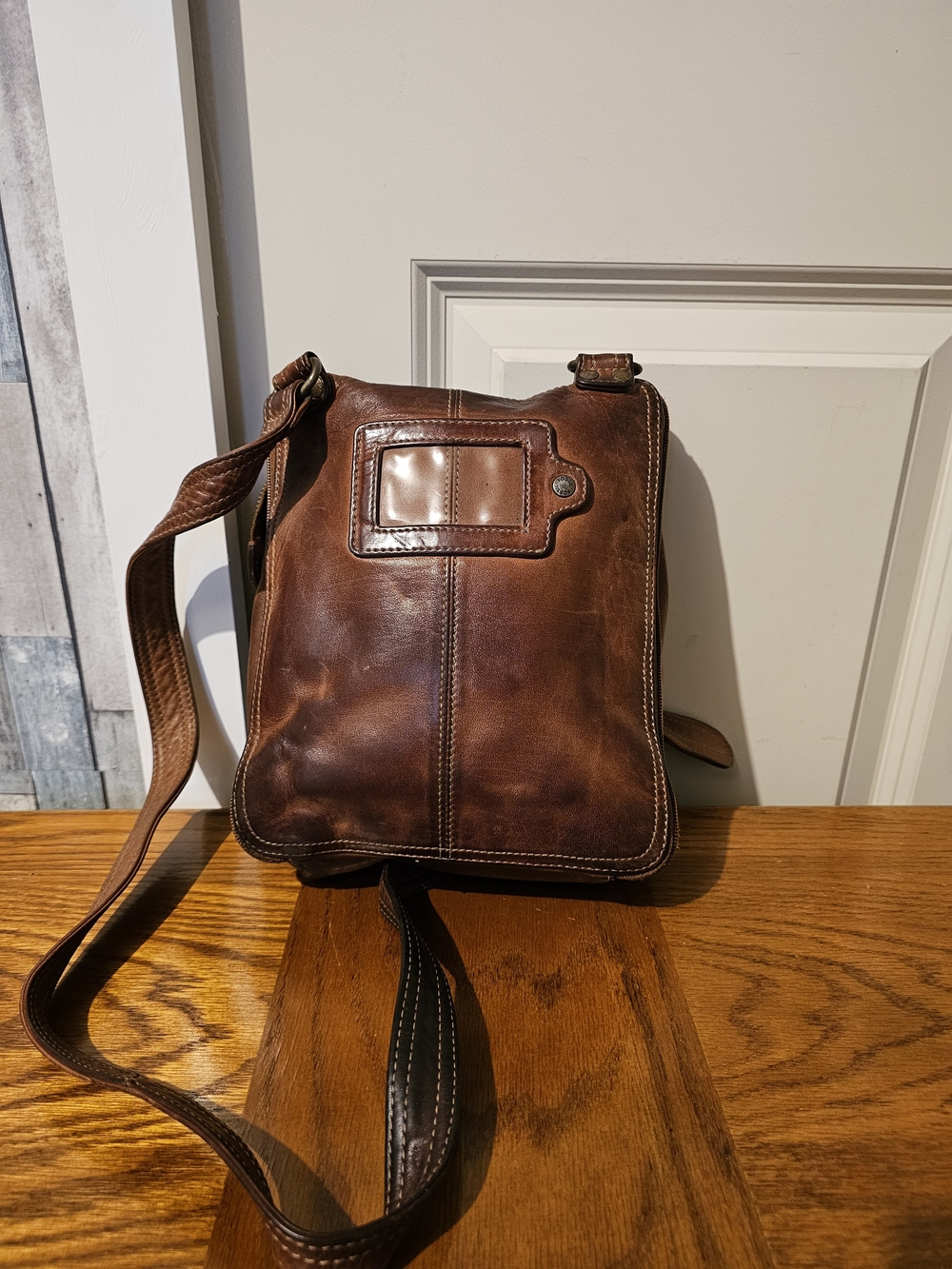 Fossil Brown Leather Crossbody Bag
